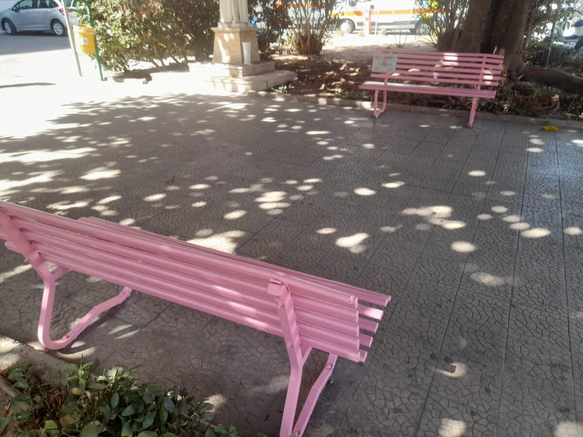 Inaugurata la panchina rosa della prevenzione -