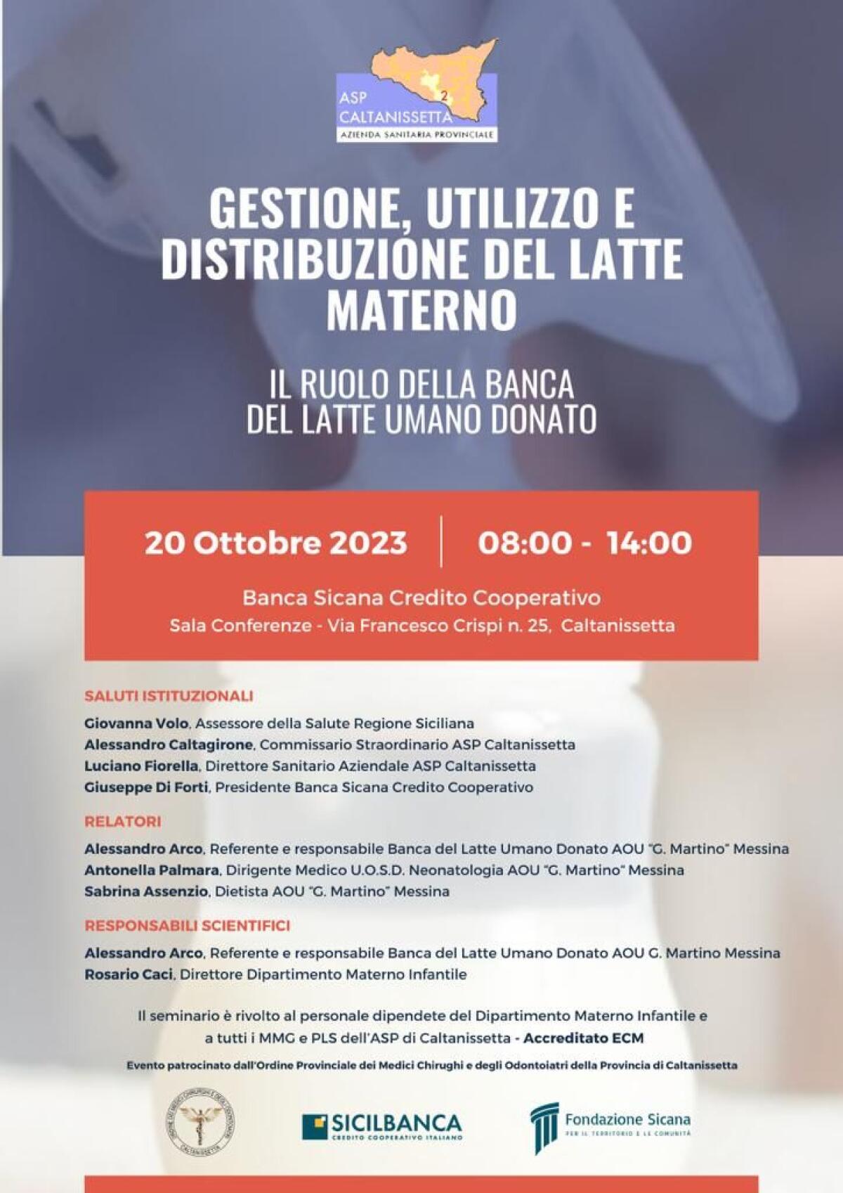 Gestione, Utilizzo e Distribuzione del Latte Umano Materno: il ruolo della Banca del Latte Umano Donato - 