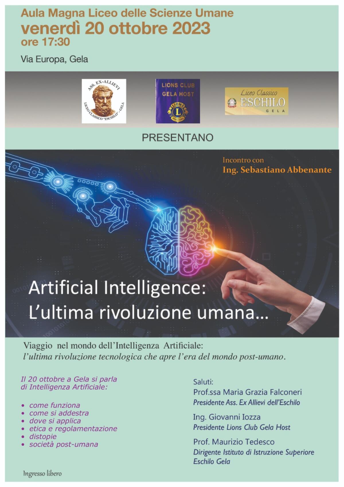 &#8220;Intelligenza Artificiale: L&#8217;ultima rivoluzione umana&#8221;, domani incontro al Liceo delle Scienze Umane - 