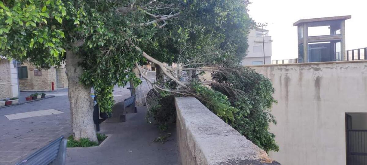 Butera in preda a forti raffiche di vento - 
