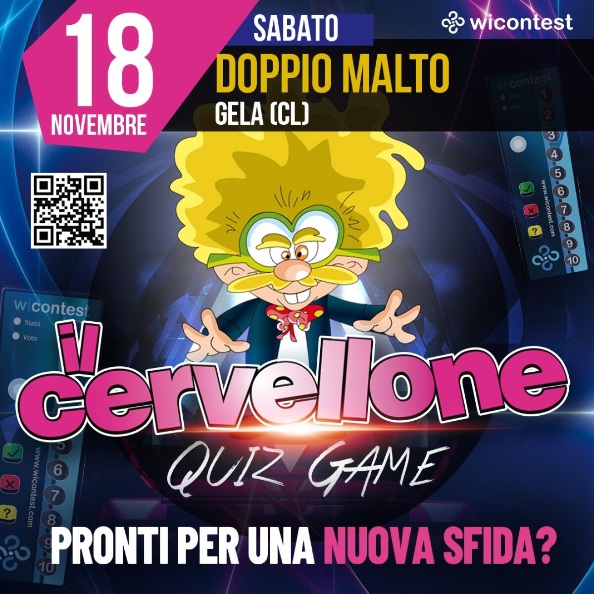 Stasera nuovo appuntamento con #wicontest #cervellone - 
