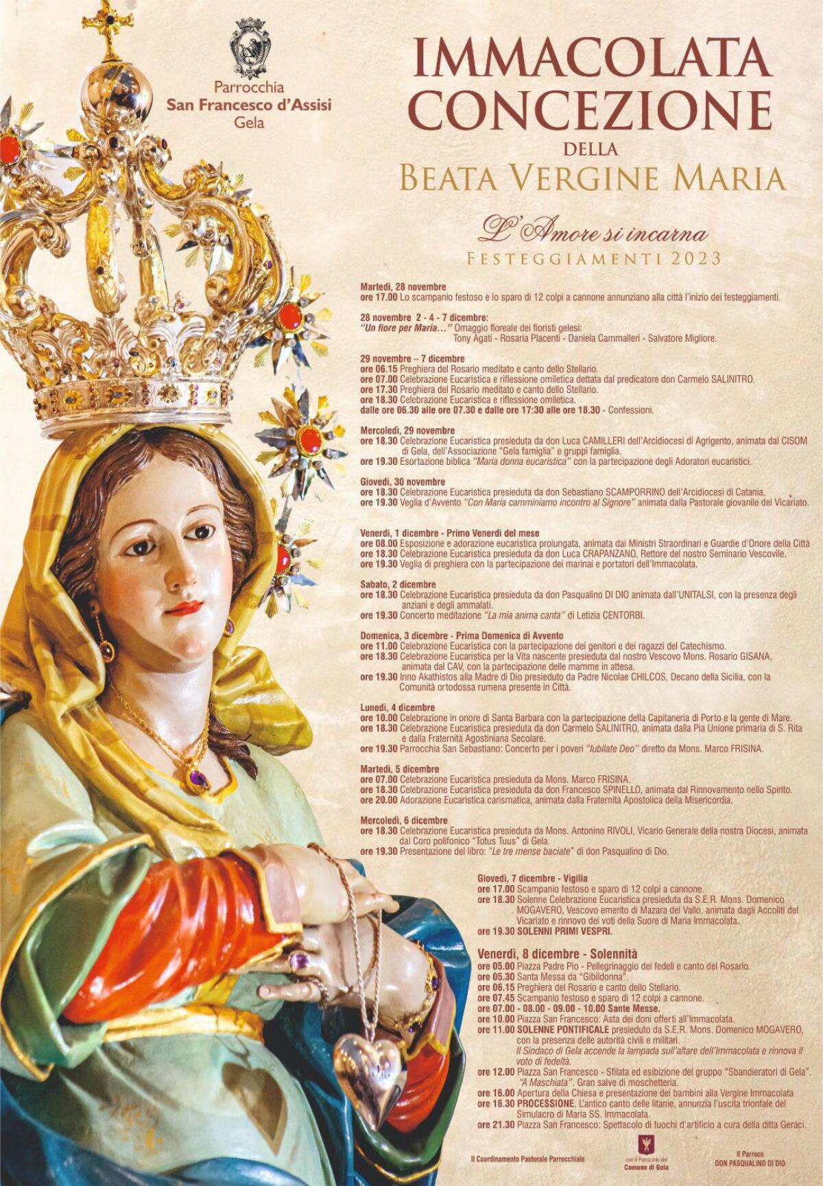 Iniziano le liturgie dell&#8217;Immacolata Concezione - 