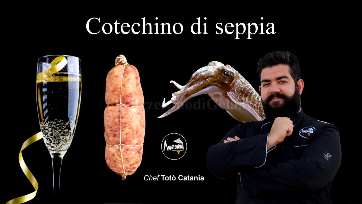 Lo chef Totò Catania propone: Cotechino di seppia e hummus di lenticchie rosse -