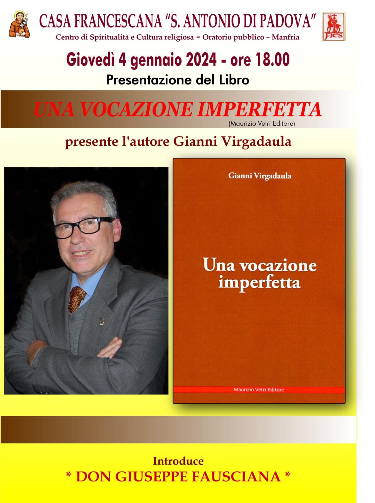 Gianni Virgadaula presenta la sua “vocazione imperfetta” - 