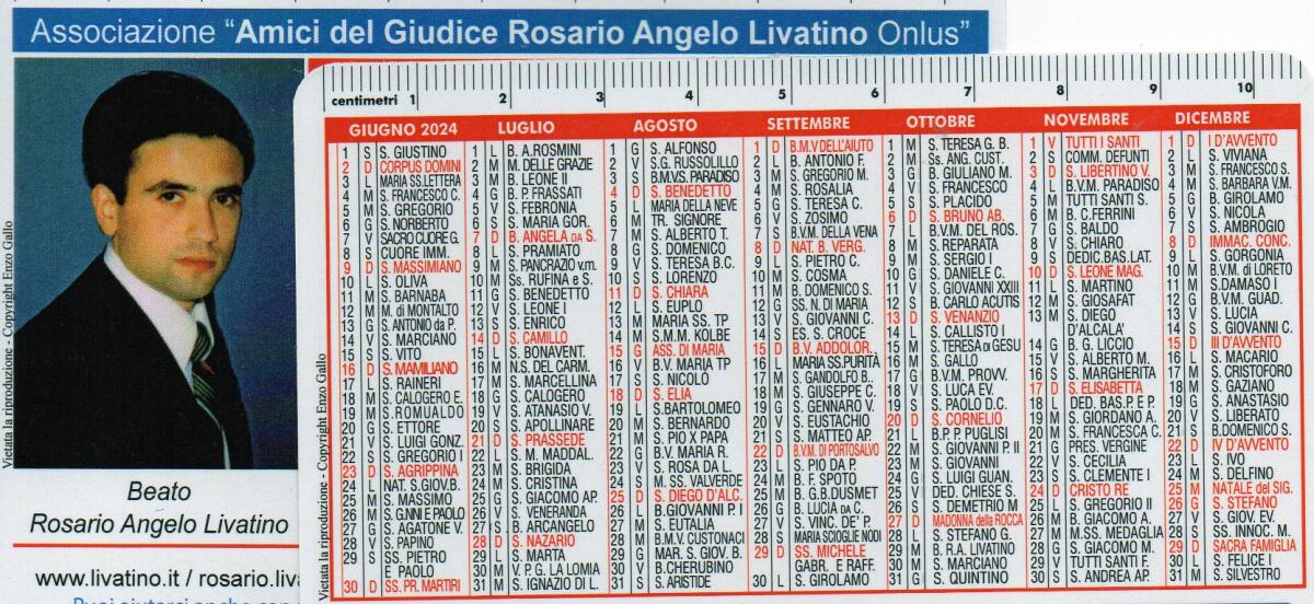 Un calendario tascabile con i nuovi Beati - 