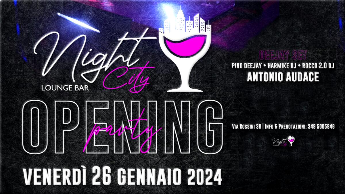 Apre “Night City lounge bar” in via Rossini: nuovo luogo di divertimento -