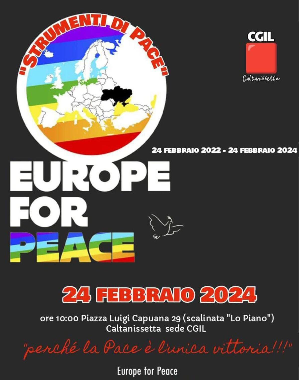 Flash mob della Cgil &#8220;perchè la pace è l&#8217;unica vittoria&#8221; - 