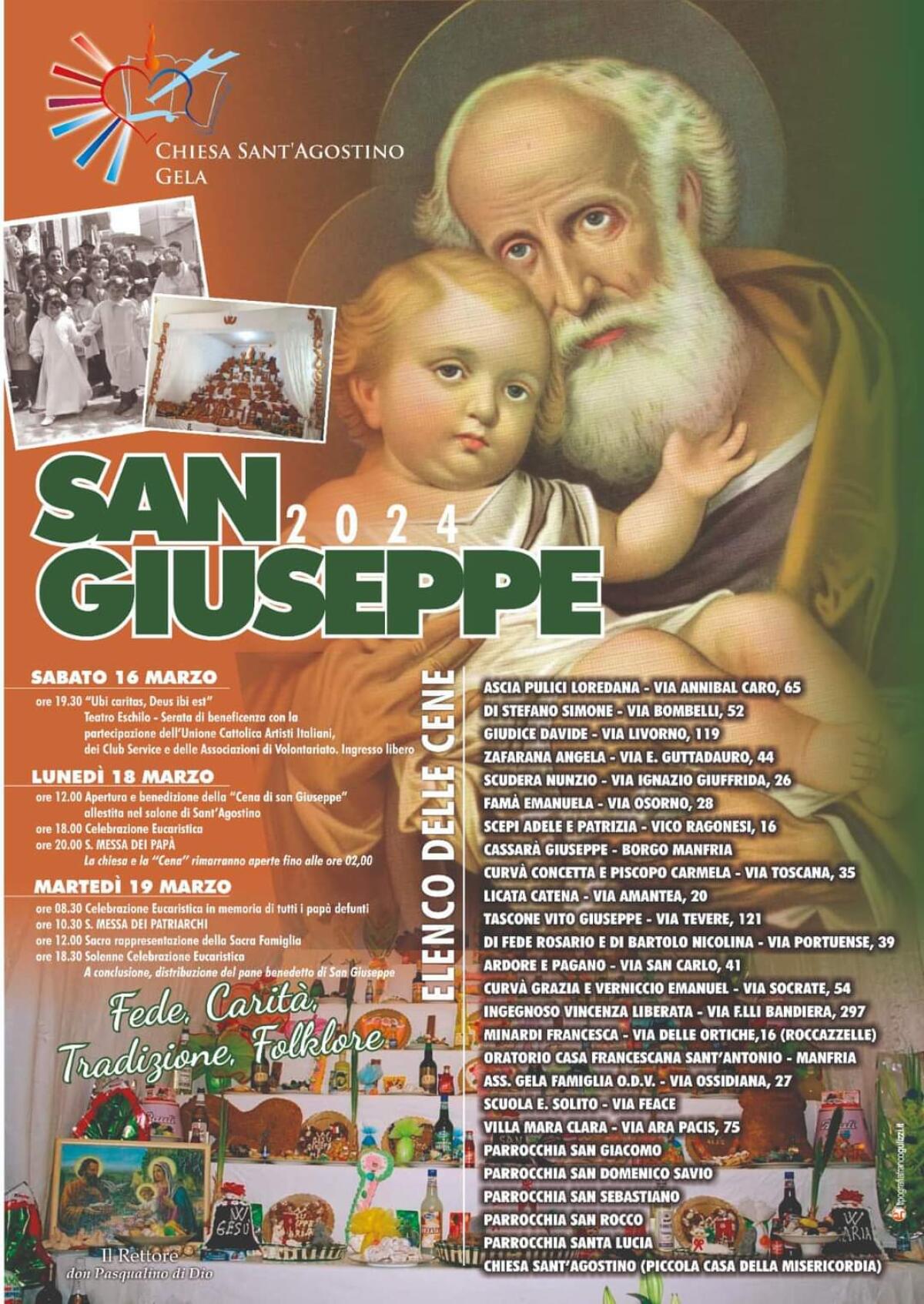 Cene di San Giuseppe: numeri e luoghi - 