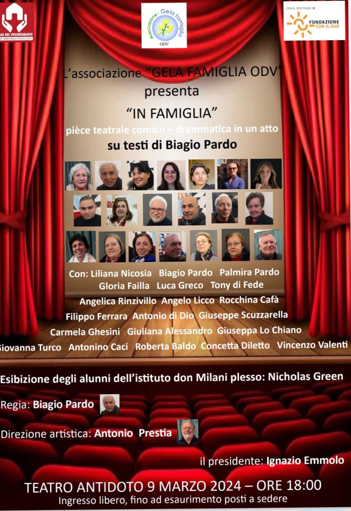 L’ opera “In famiglia” domani al teatro Eschilo - 