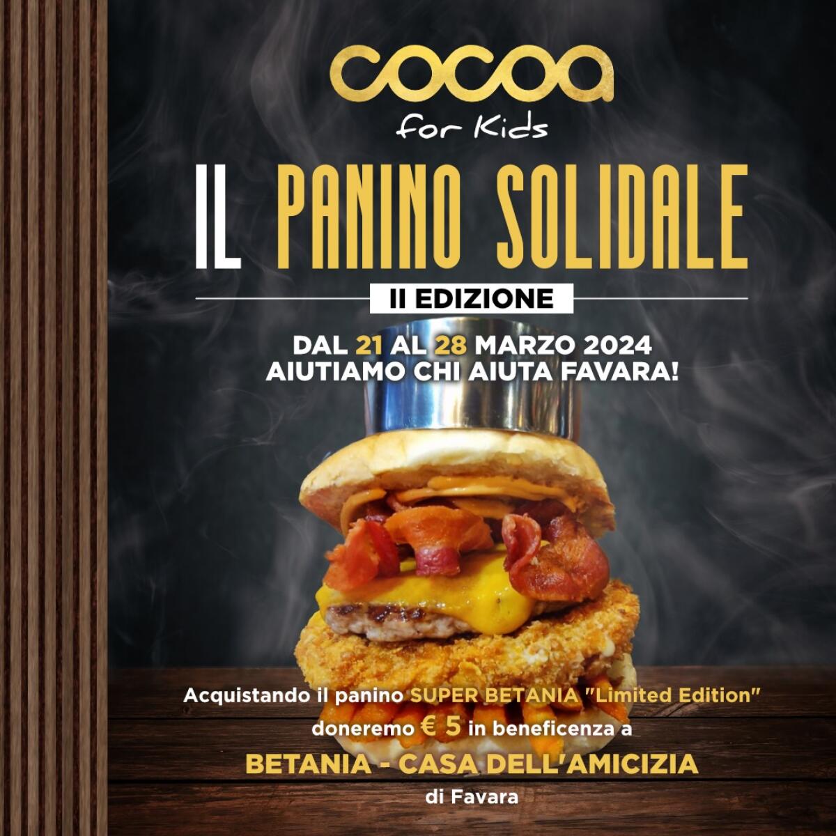 Cocoa for kids: a Favara un panino per sostenere “Casa Betania” -