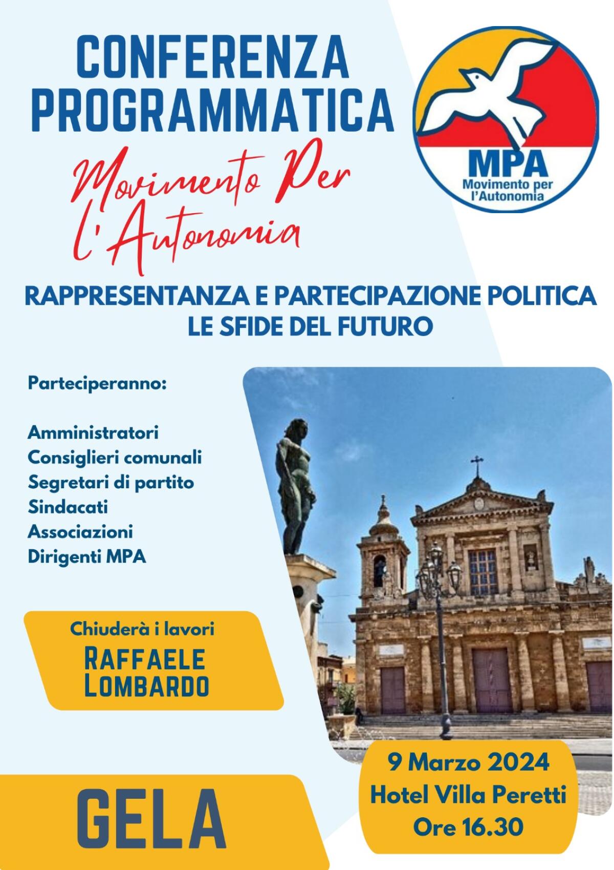 Lombardo chiama a raccolta gli autonomisti nisseni a villa Peretti -
