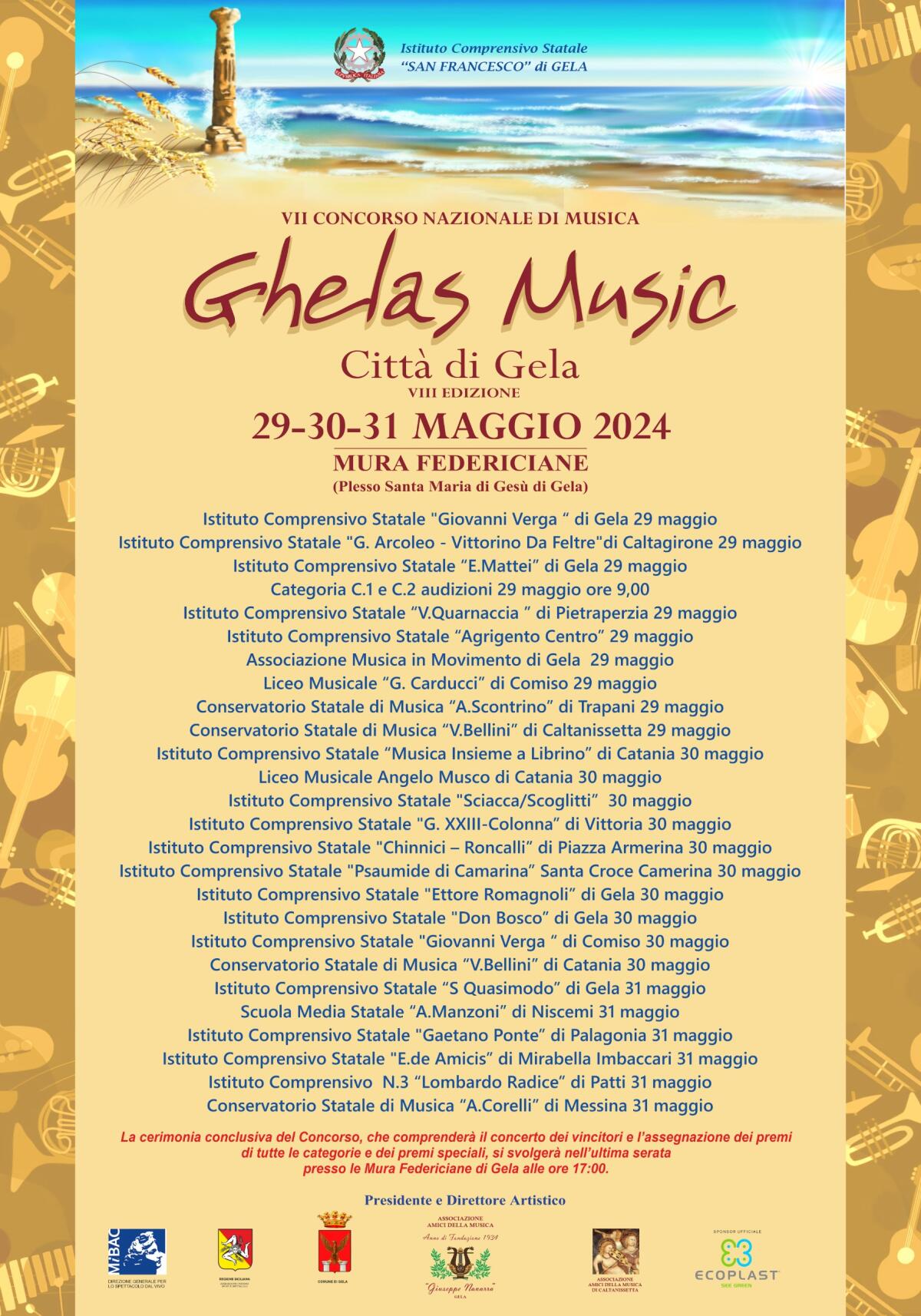 Da domani il Concorso Ghelas music-Città di Gela -