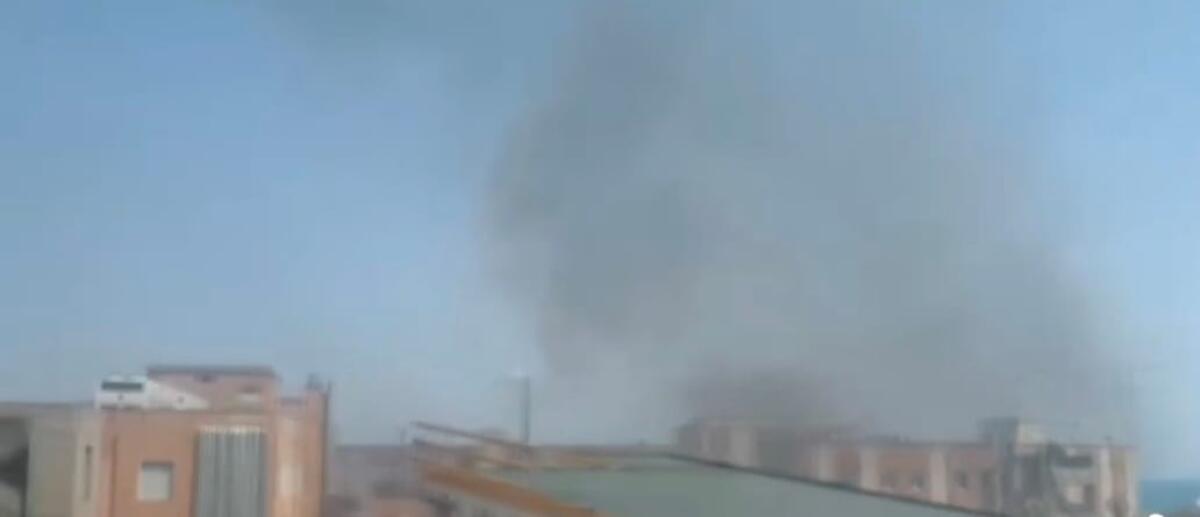 Incendio nell’area a sud dell’Ospedale - 
