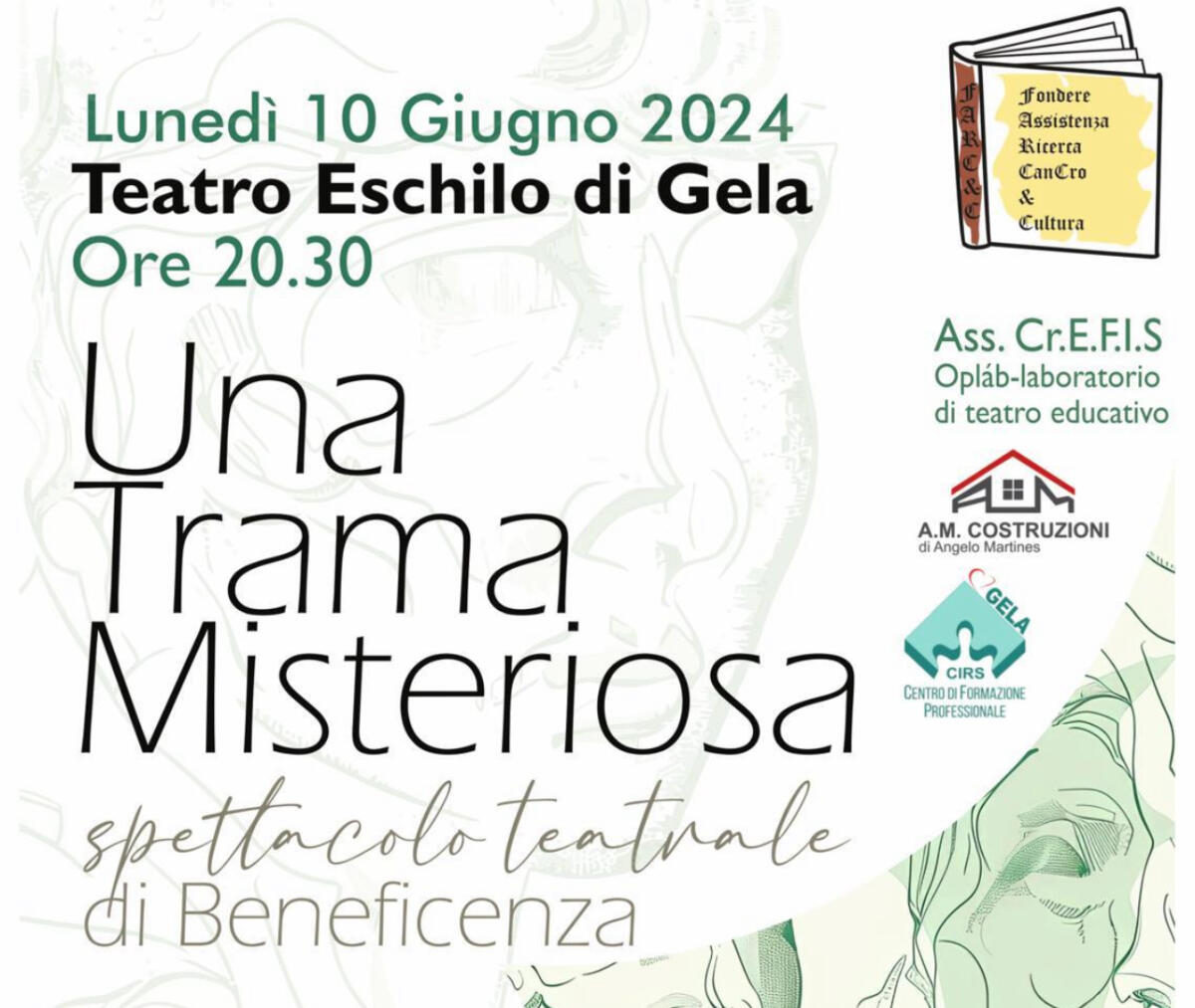 Lunedì al teatro Eschilo lo spettacolo di beneficenza “Una trama misteriosa” - 
