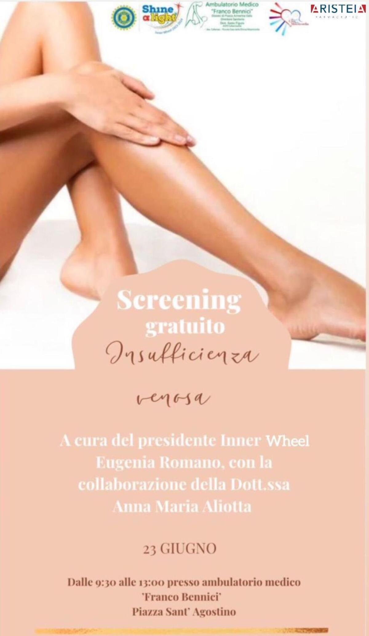 Screening flebologico offerto dall&#8217;Inner Wheel - 