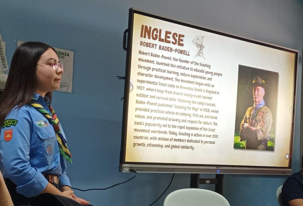 Sostiene l&#8217;esame di Terza media in divisa scout e parla dell&#8217;Agesci - 