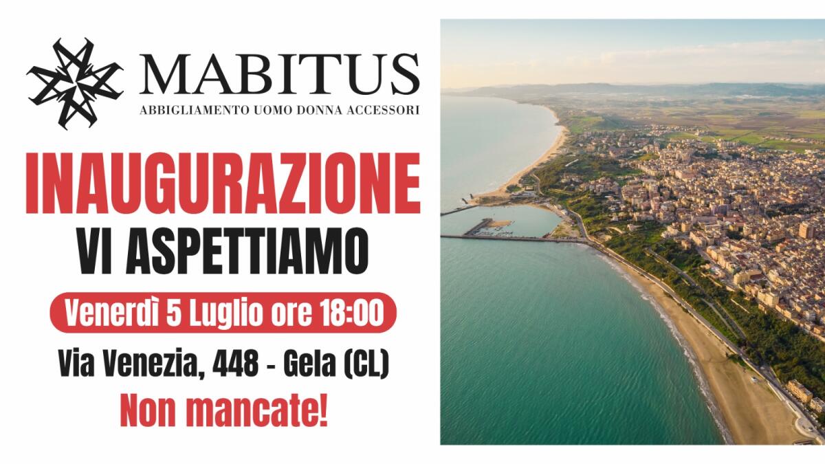 Mabitus approda a Gela. Oggi taglio del nastro e subito sconti - 