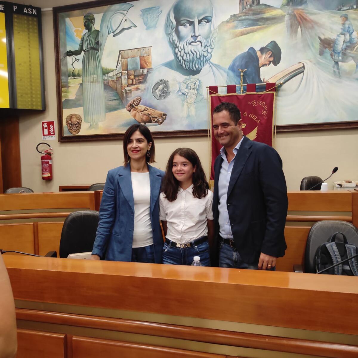 La piccola Gaia premiata in Aula consiliare -