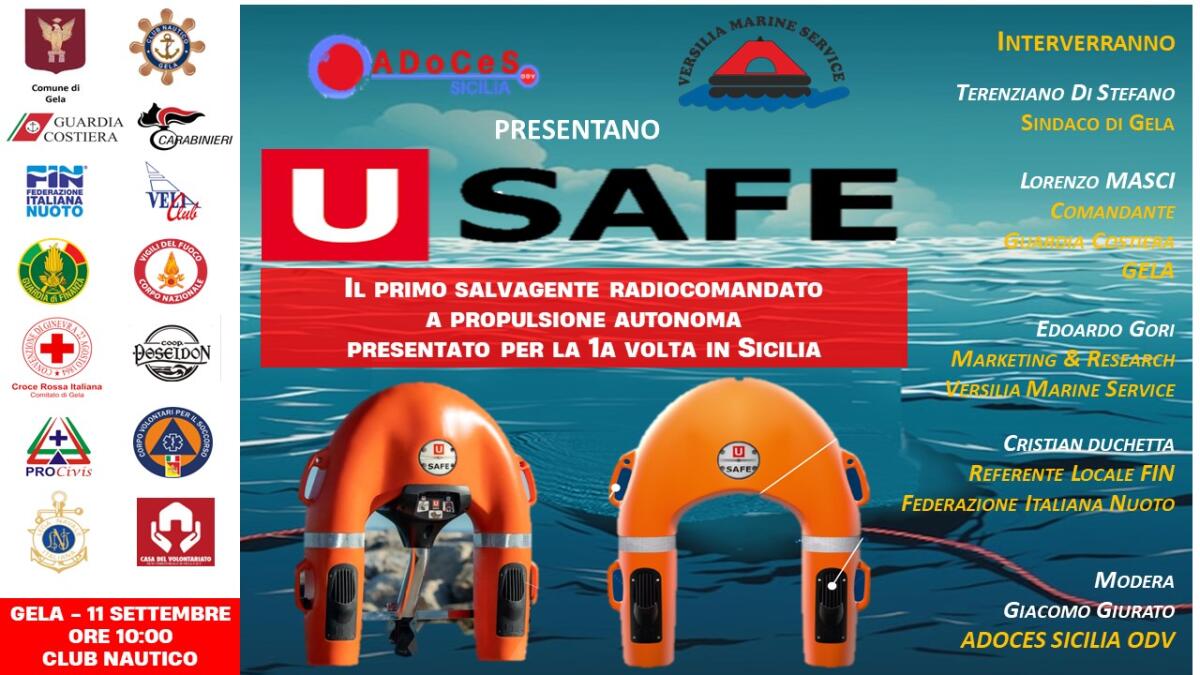 Progetto U-safe, spiagge sicure: primo salvagente radiocomandato -