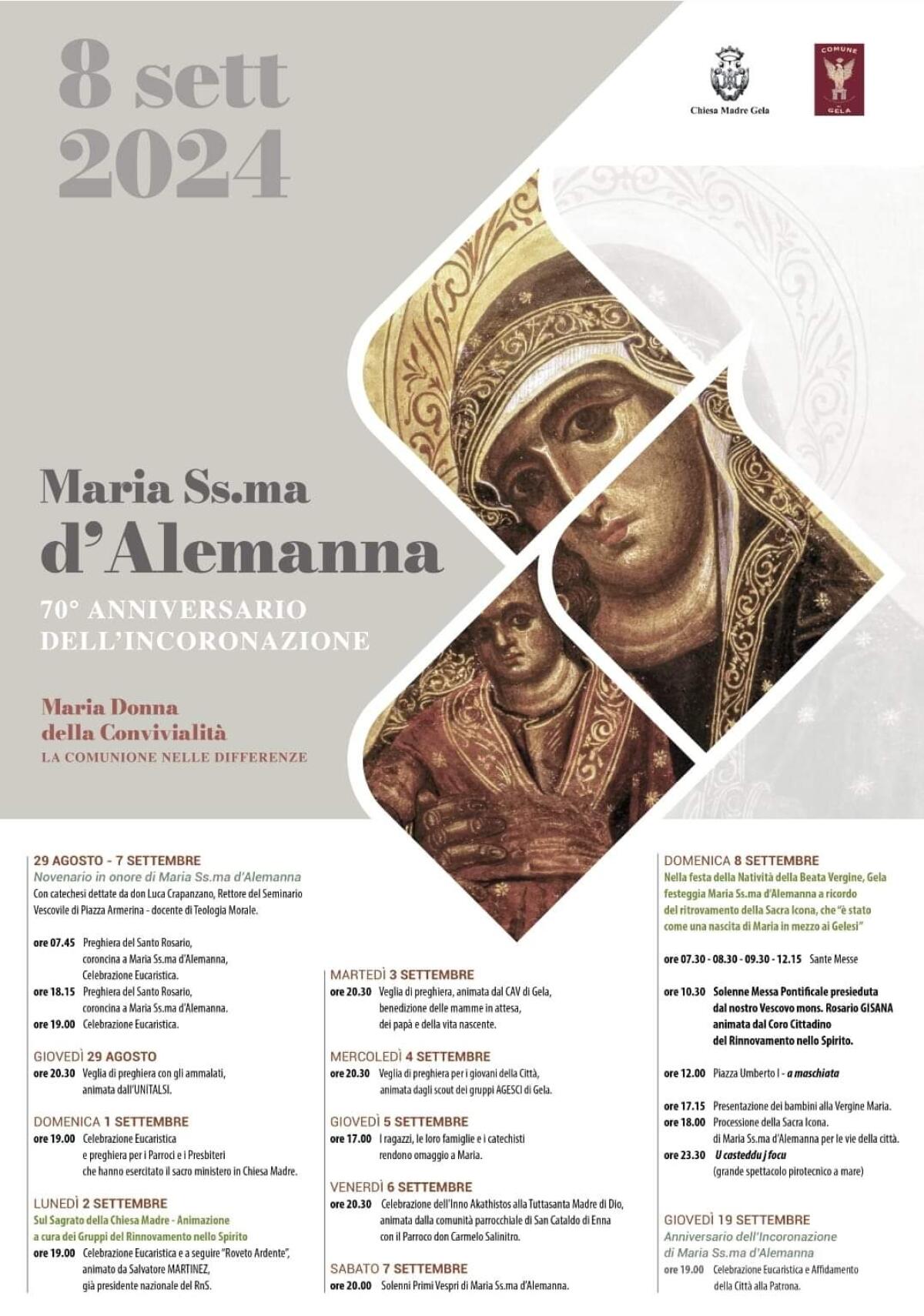Ecco il calendario degli appuntamenti per la festa della Patrona -
