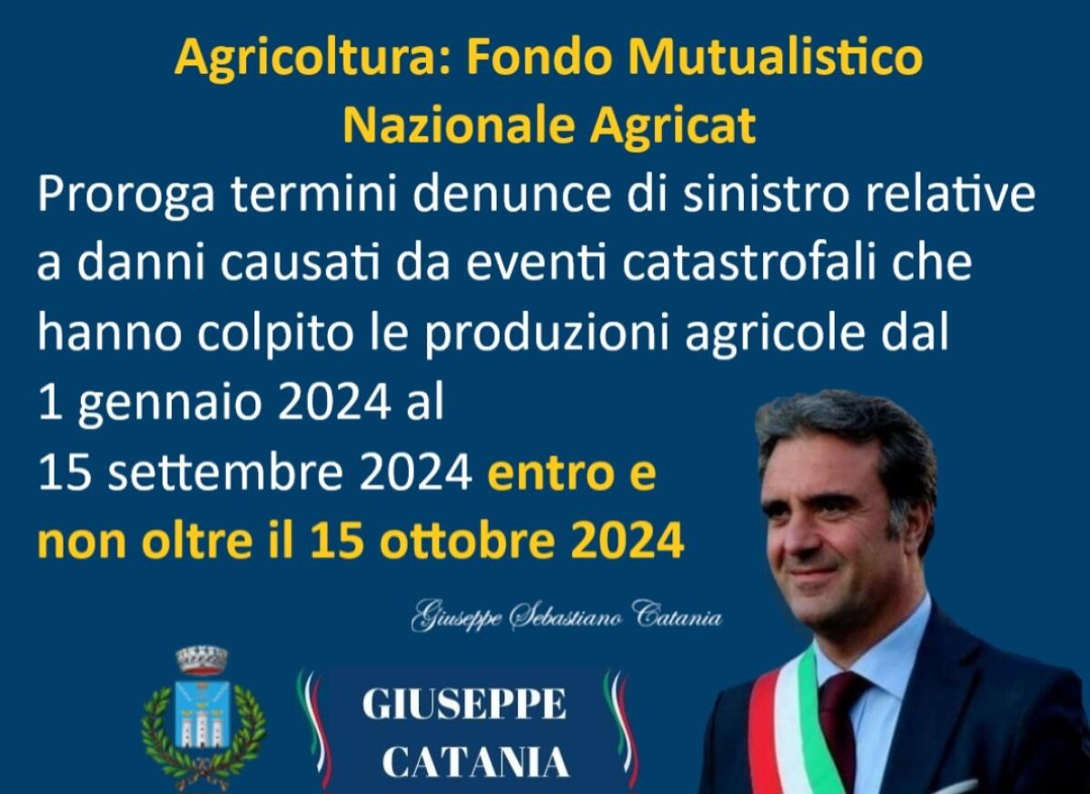 Agricoltura: prorogati i termini per ottenere ristori -