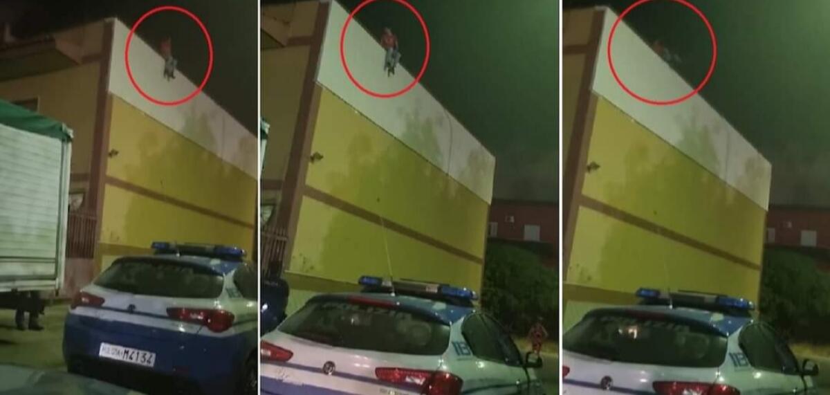 Minaccia di lanciarsi nel vuoto, poliziotti lo salvano - 