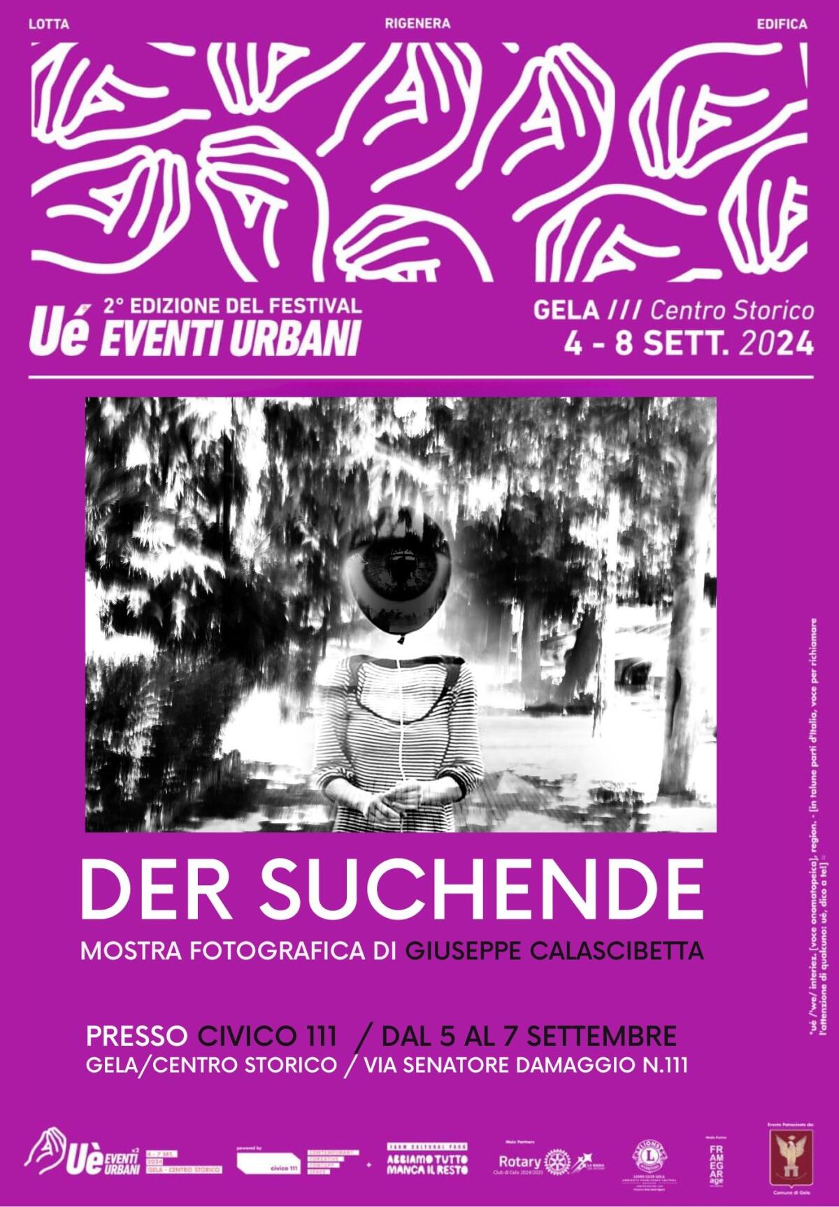 Calascibetta a ‘Ué – Eventi Urbani’ - Copia di White Pink Modern Gradient Shapes Art Festival Poster - 1