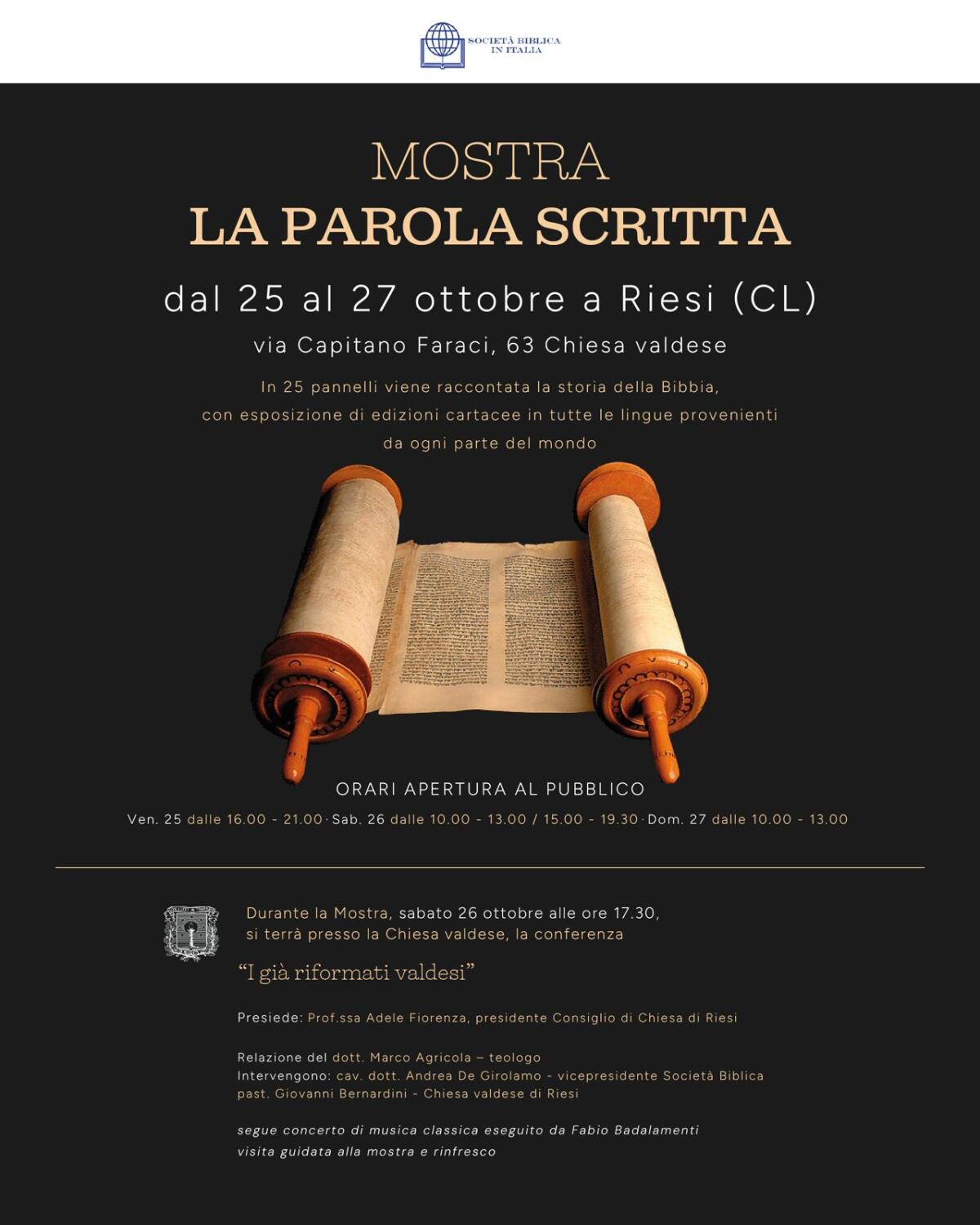 La Bibbia in mostra a Riesi -