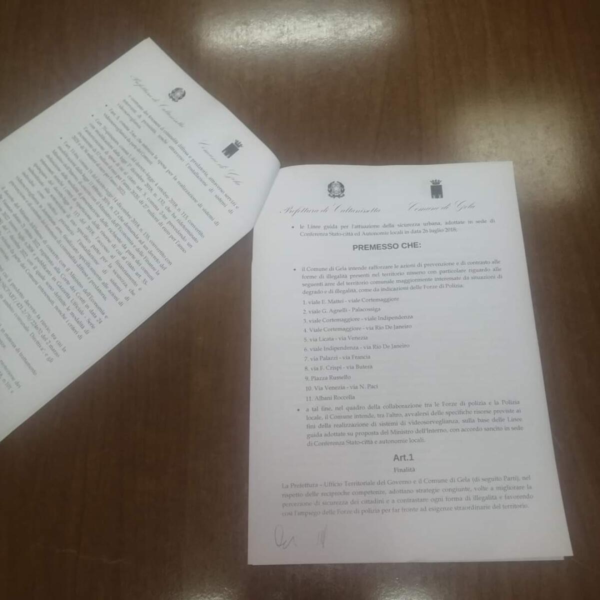 Siglato il Patto per l&#8217;attuazione della Sicurezza Urbana.Più telecamere in 11 zone - 