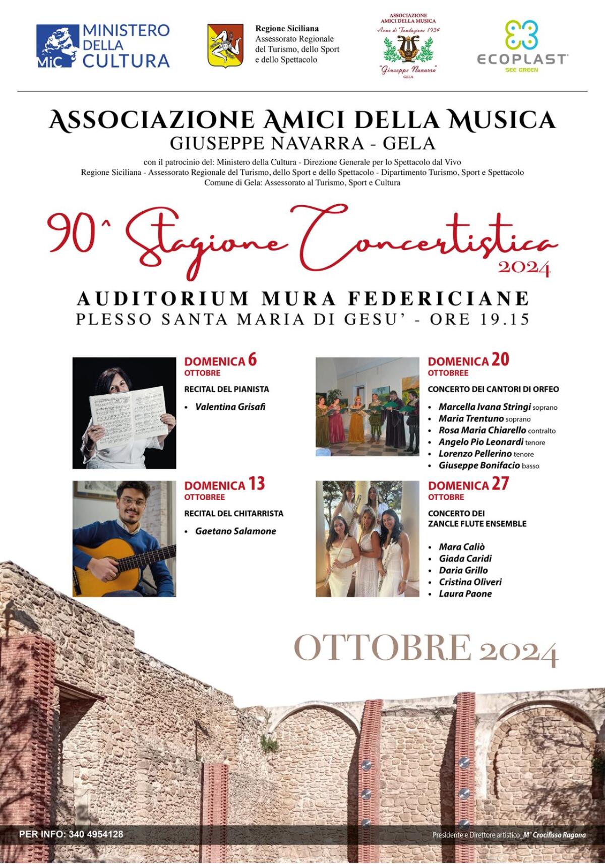 La musica di ottobre alle Mura Federiciane -