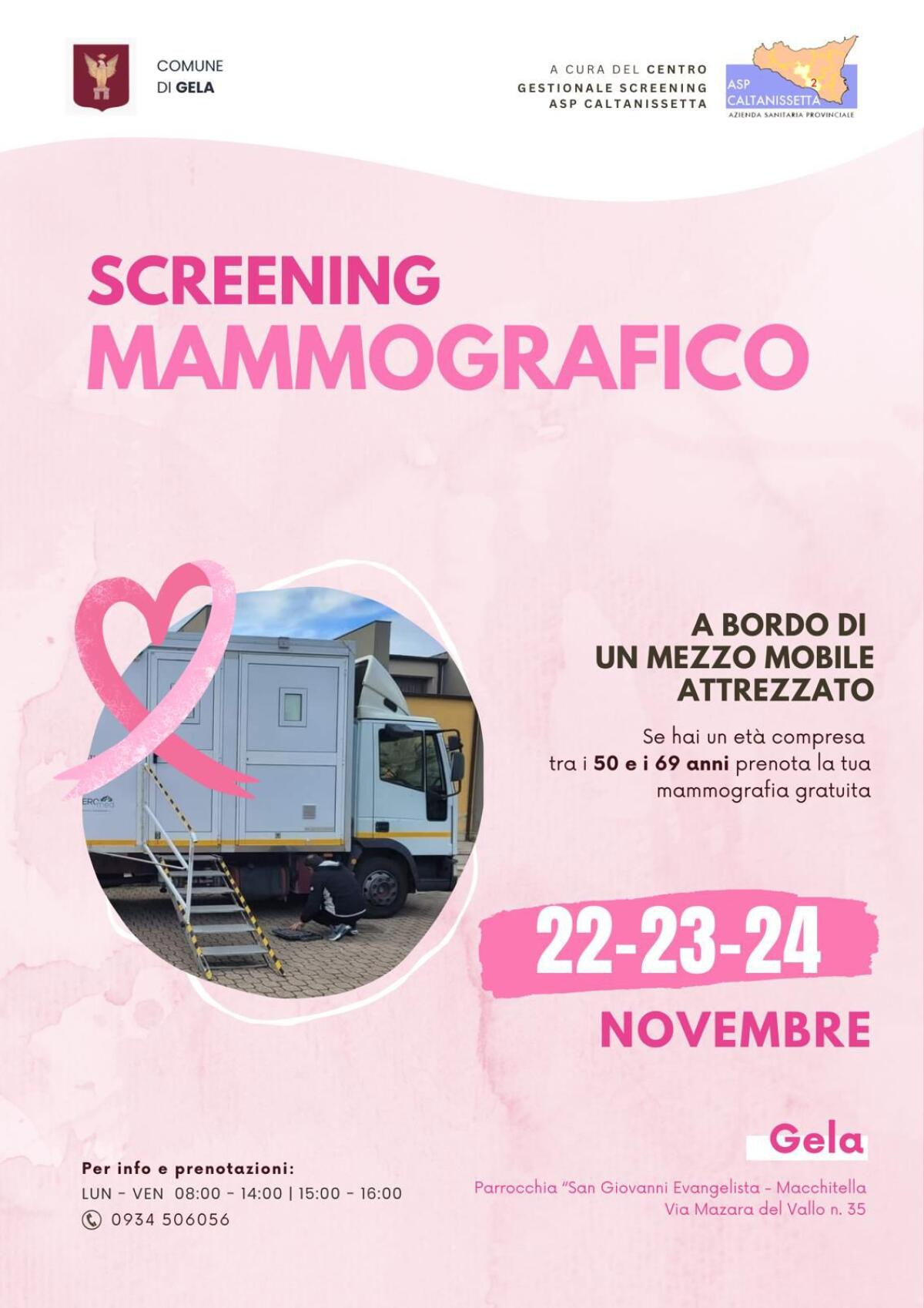 Screening mammografico a cura dell&#8217;Asp - 