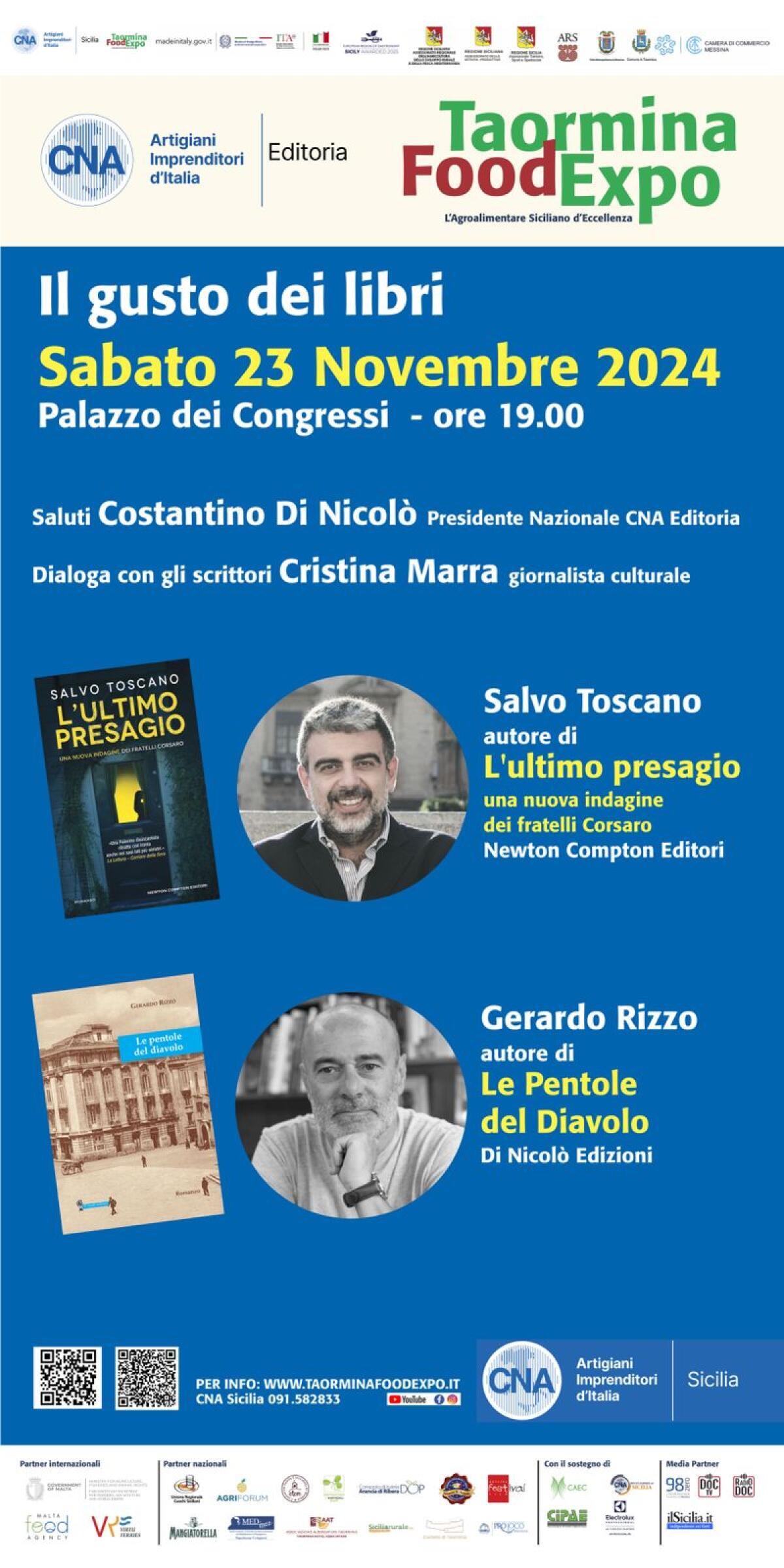 Il Gusto dei libri al Taormina Food Expo 2024, 23 e 24 novembre - 