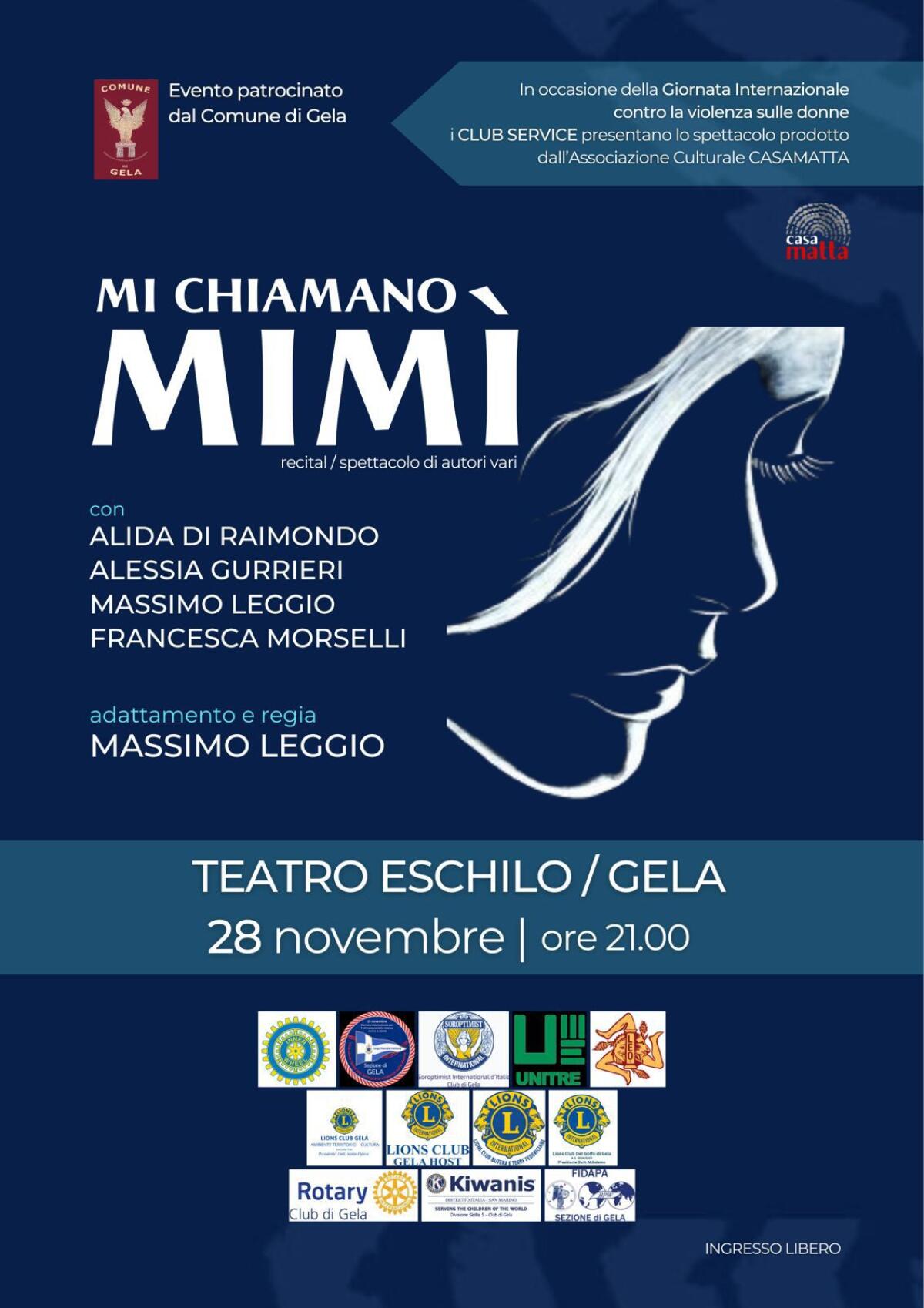 &#8220;Mi chiamano Mimì&#8221;, domani al teatro Eschilo - 