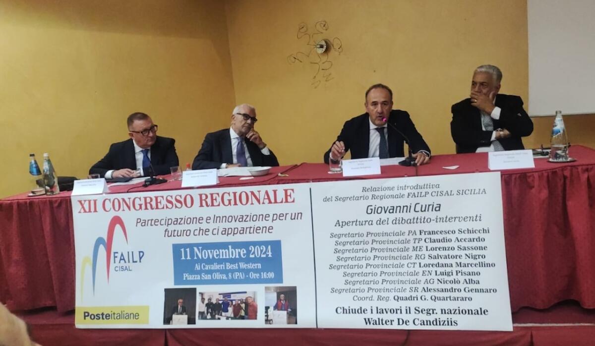 XII Congresso Failp Cisal: approvata mozione per lavoratori Poste Italiane -