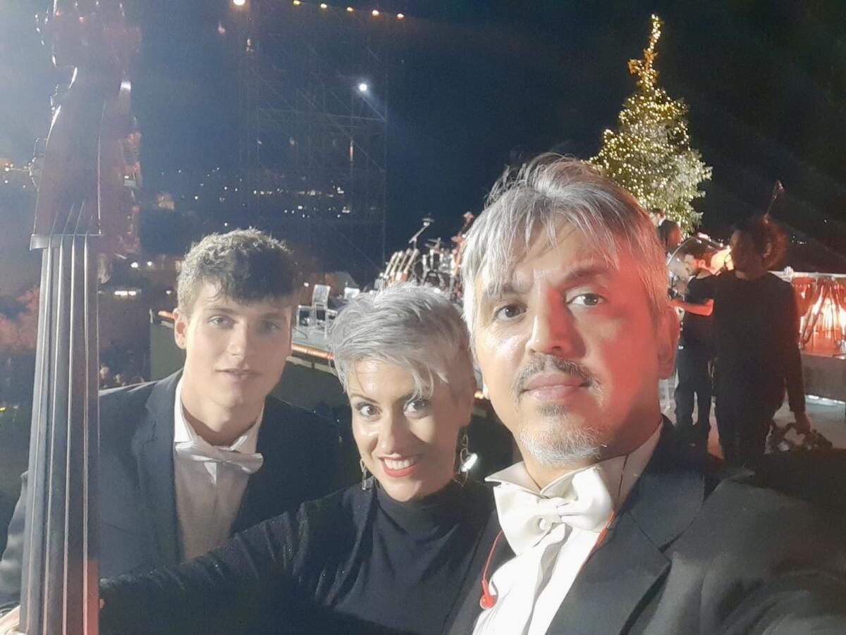 Il musicista Morselli ha suonato al concerto di Natale de Il Volo - 