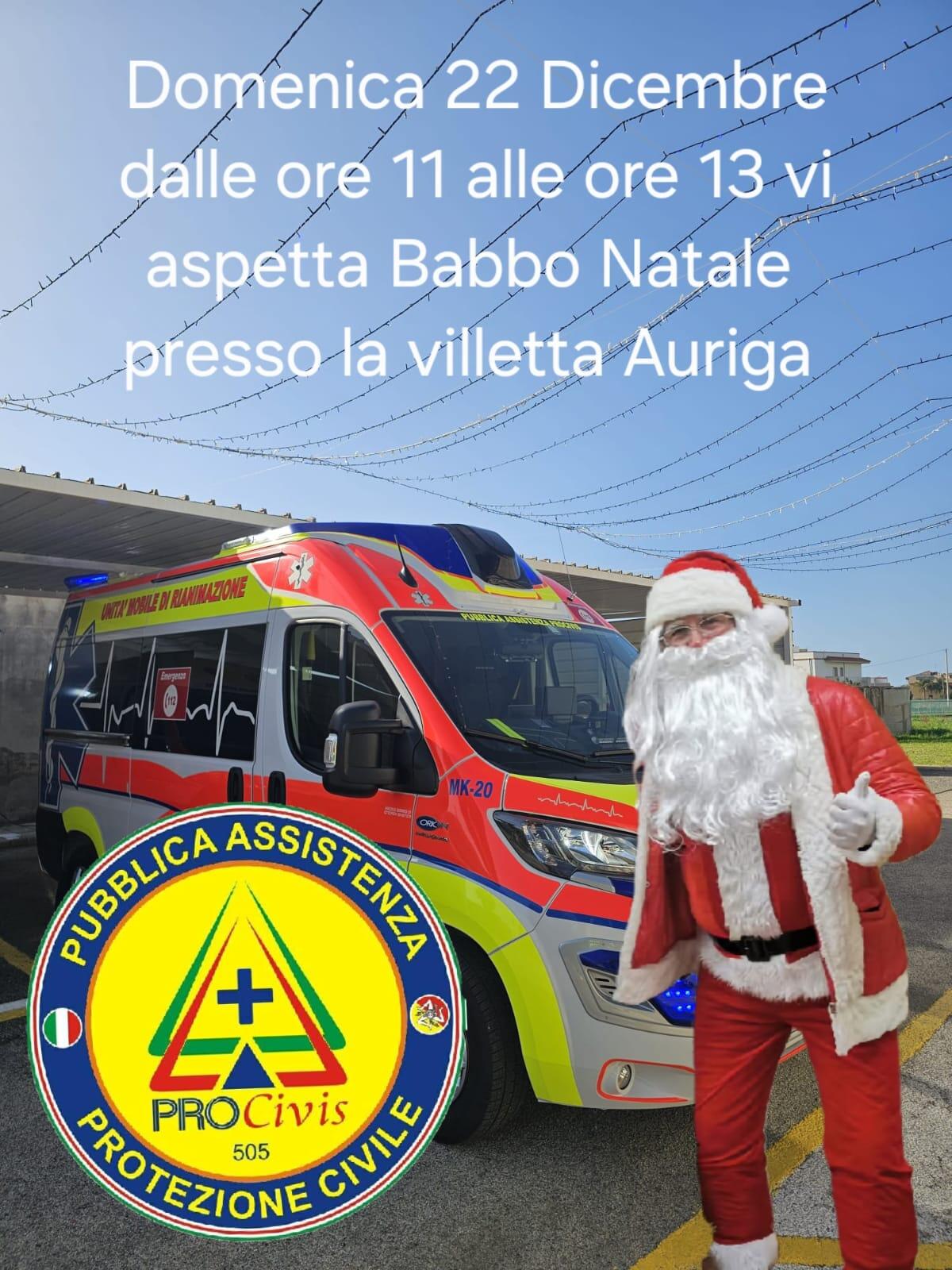 Babbo Natale della ProCivis arriverà non con la slitta ma con l&#8217;ambulanza - 