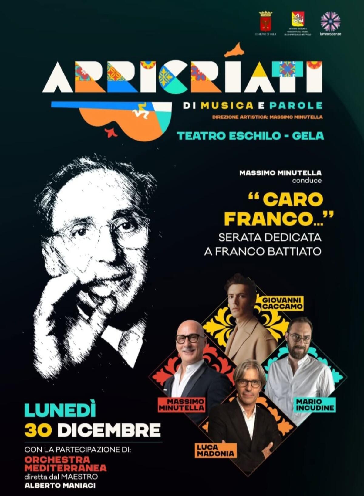 Ron ed il tributo a Franco Battiato il 29 e 30 dicembre -