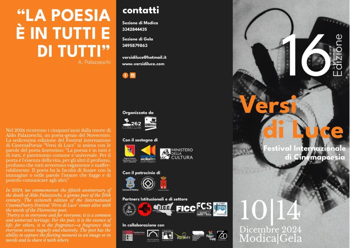 Al via la 16° edizione del festival “Versi di luce” -