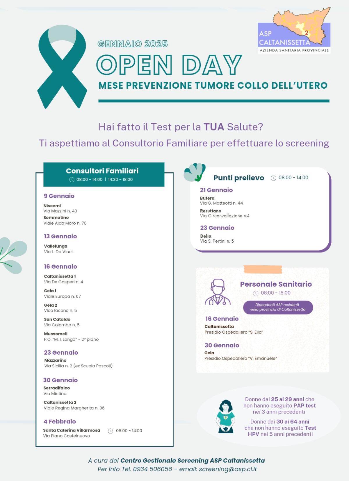 Parte lo screening al collo dell&#8217;utero - 