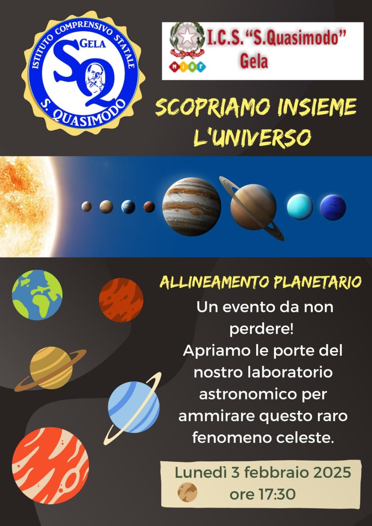 All’I.C. Quasimodo l’osservazione dell’allineamento planetario -
