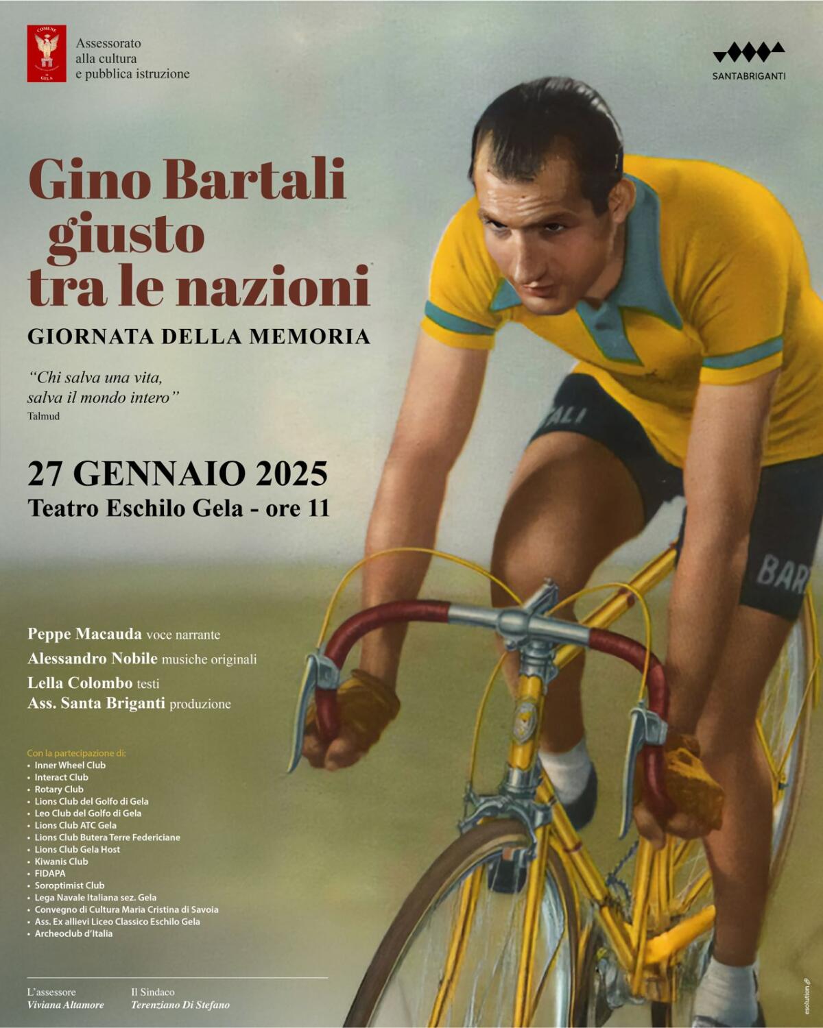 Al teatro Eschilo  si ricorda Gino Bartali - 