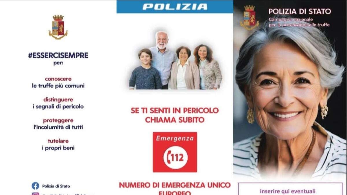 Truffe agli anziani, la Polizia realizza un pieghevole - 