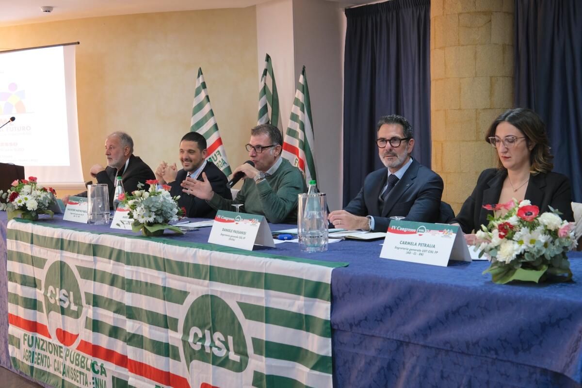 Parrello riconfermato segretario generale della Cisl Fip nelle province di Enna Agrigento,Caltanissetta -