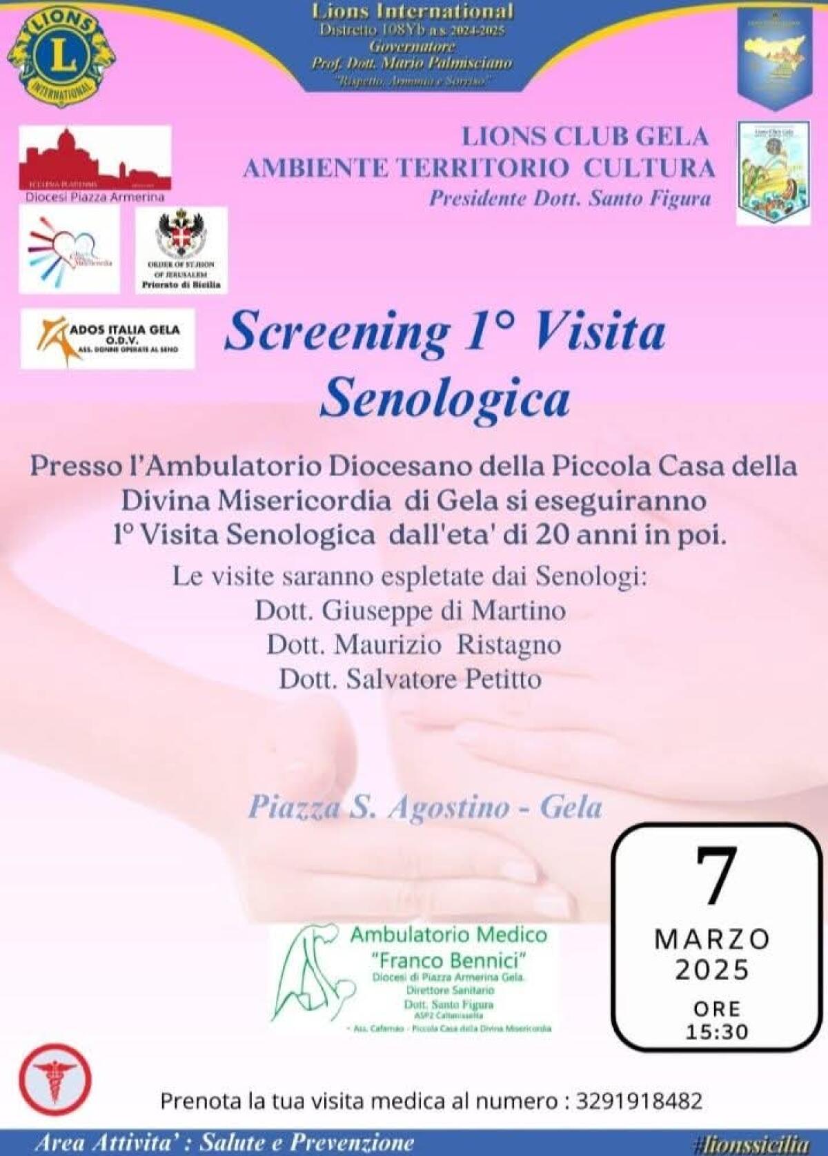 Visite senologiche gratuite grazie al Lions Atc -