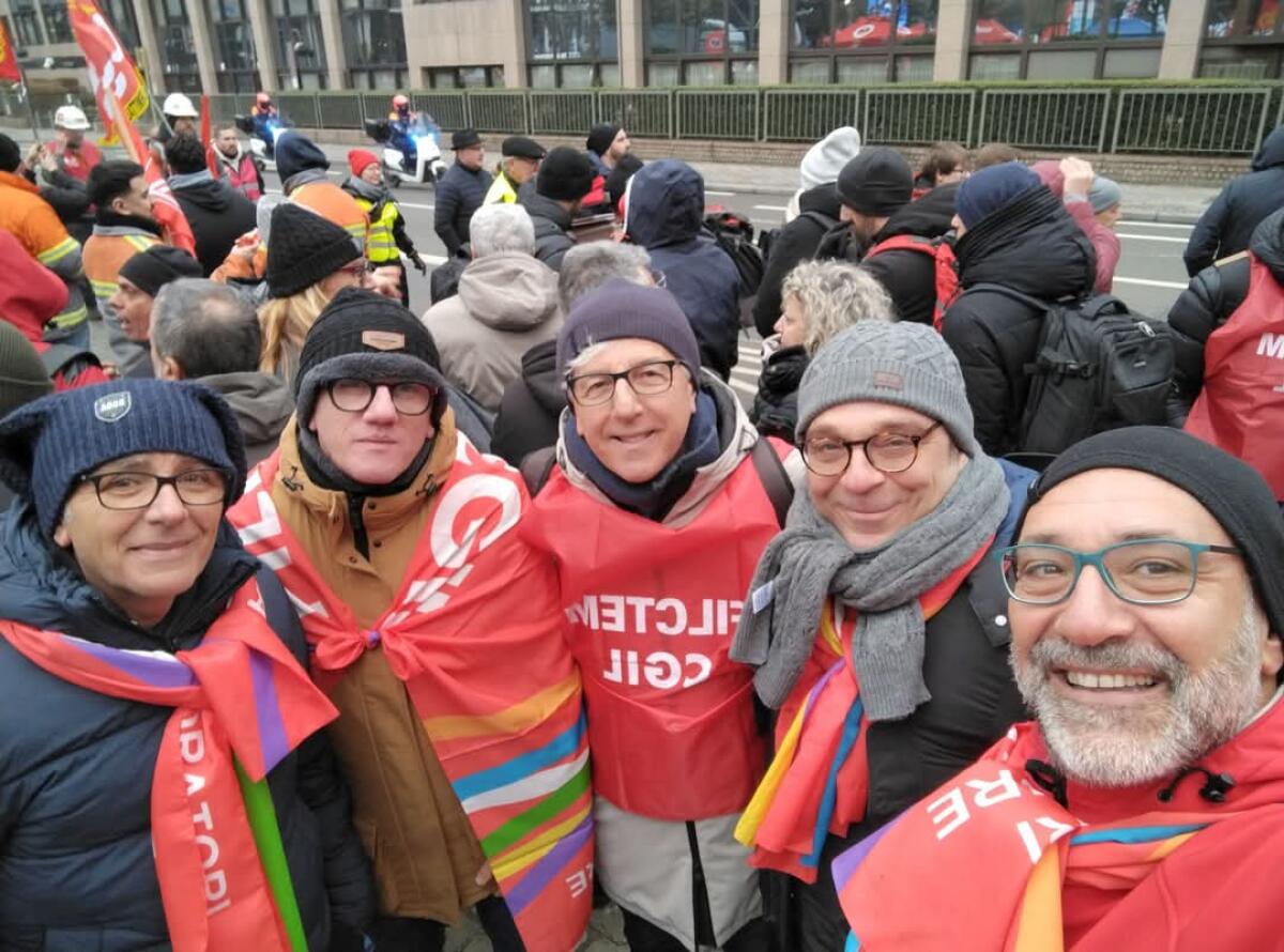 Delegazione Filctem nissena a Bruxelles per la manifestazione per chiedere politiche industriali espansive - 