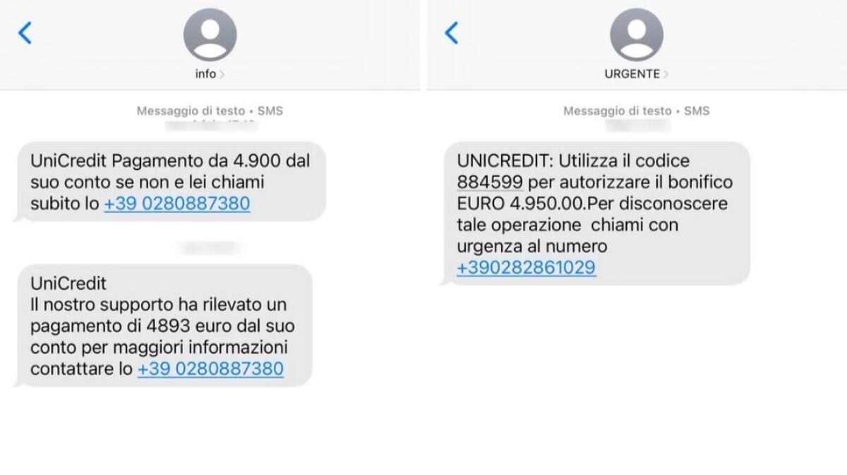 Sms truffaldini, la Questura: non chiamate! -