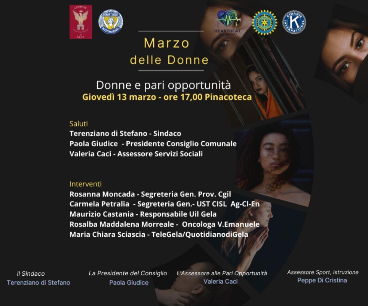 Marzo delle donne: incontro su pari opportunità -