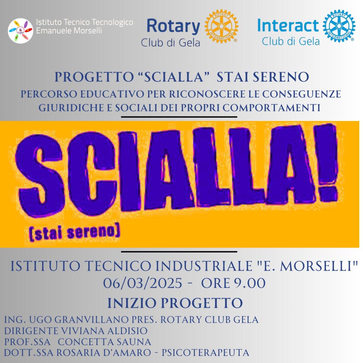 Il Rotary nelle scuole con il progetto “Scialla&#8221; - 