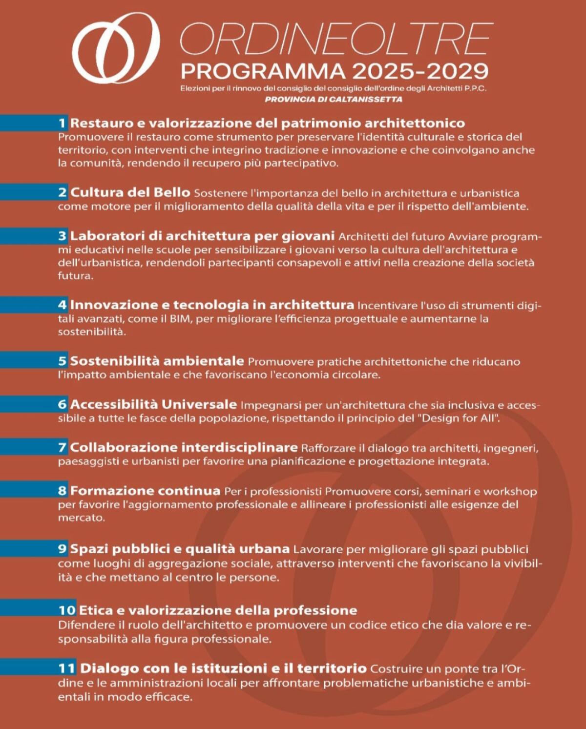 Ecco i programmi degli architetti - 