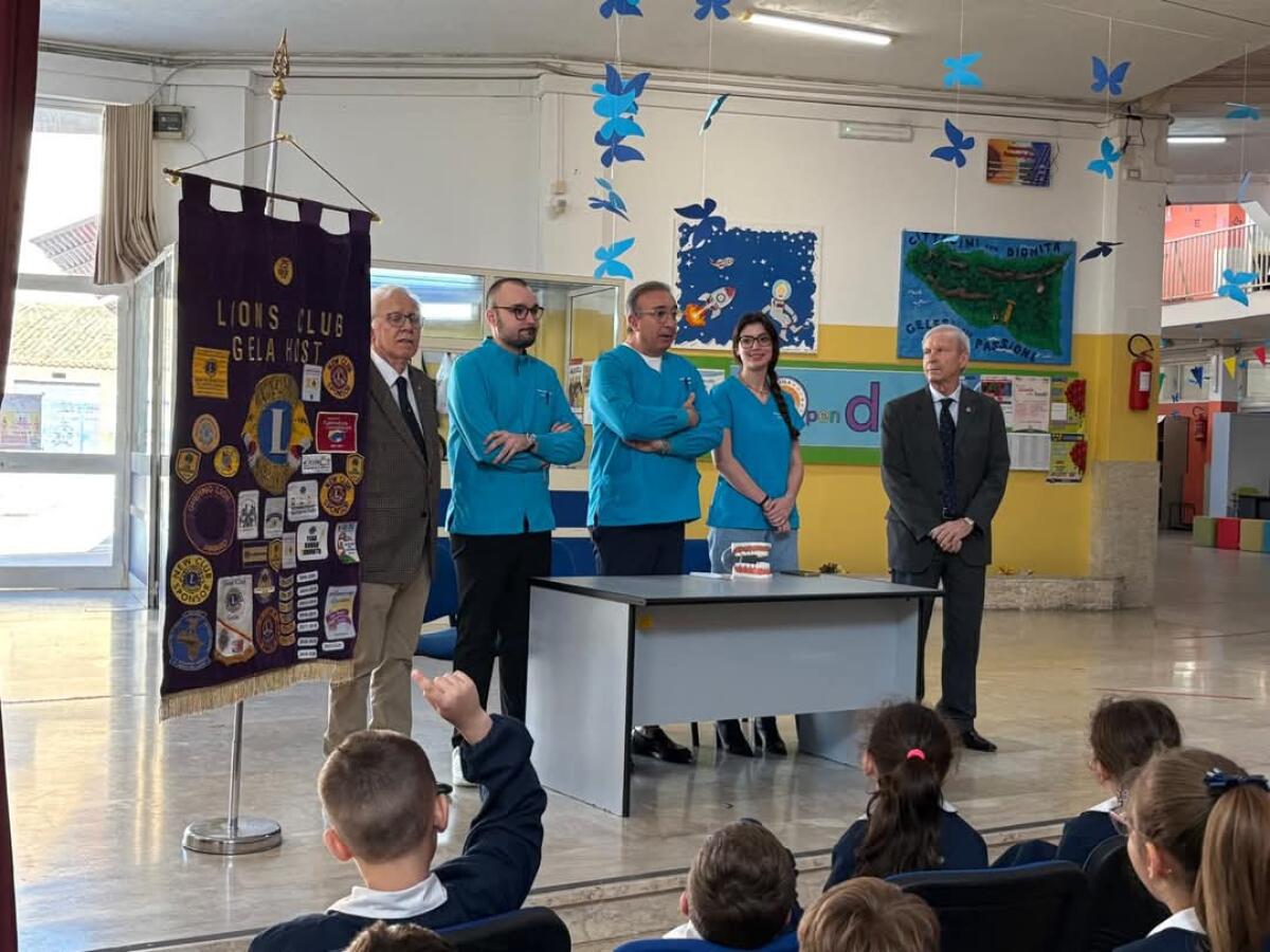 Il Lions Gela host ha curato lo Screening odontoiatrico alla scuola S.Francesco -